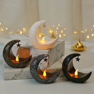 DAMAI 2026 New Ramadan <b>LED</b> Candlestick Home Decoration Eid Ornament Mubarak Moon and <b>Star</b> <b>Lights</b> Ramadan Lamp Deco - Product Image 1