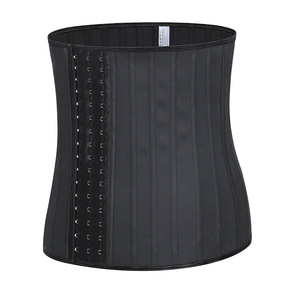 GC Custom Shapewear donna Plus Size body corsetto in gomma lucido 25 ossa d'acciaio corsetto in lattice ganci regolabili perdere peso - Product Image 6