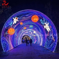 Immersive Raum-Zeit-Tunnel-Bogen-Laternen Science-Fiction-Raumtor Riesige Seidenbogen-Laterne für Technologie-Themenausstellungen