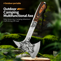 Hache de survie en plein air, hache de jardin, hache en acier au carbone, manche, coupe de bois de chauffage, chasse, hache EMHTiii pour idées de cadeaux de Noël