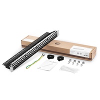 Cat6 24 Port RJ45 Keystone Panel Patch UTP 1U hitam 48 port