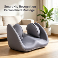 Coussin de massage des fesses à compression d'air réglable, chauffant, vibrant, intelligent, pour siège, assise, extensibilité, soulagement de la sciatique et usage au bureau