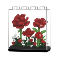 Ensemble de blocs de construction en plastique Hot Flower, 308 pièces, modèle de briques à assembler soi-même avec housse anti-poussière, pour les enfants de 14 ans et plus, décoration de la maison, cadeau