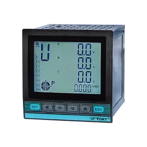 TOKY High Accuracy Industrial 4 Loops Switch Input 2 Alarms Output Digital Display Power Meters