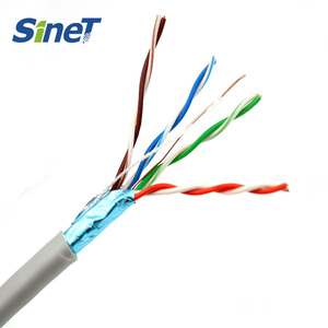 <span class=keywords><strong>SINET</strong></span> B Series FTP Cat5e 24AWG Escudo de cable de red de alta calidad Precio competitivo Chaqueta de PVC de 305m Conductor de cobre desnudo - Product Image 2