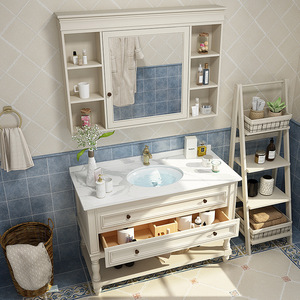 Mueble de baño americano con lavabo de pie, lavabo de baño de pizarra, mueble de baño. - Product Image 4