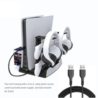 KJH Multifunctionele oplaadstandaard met 4 koelventilatoren voor USB Hub Disc-opslaghouder JYS-P5122
