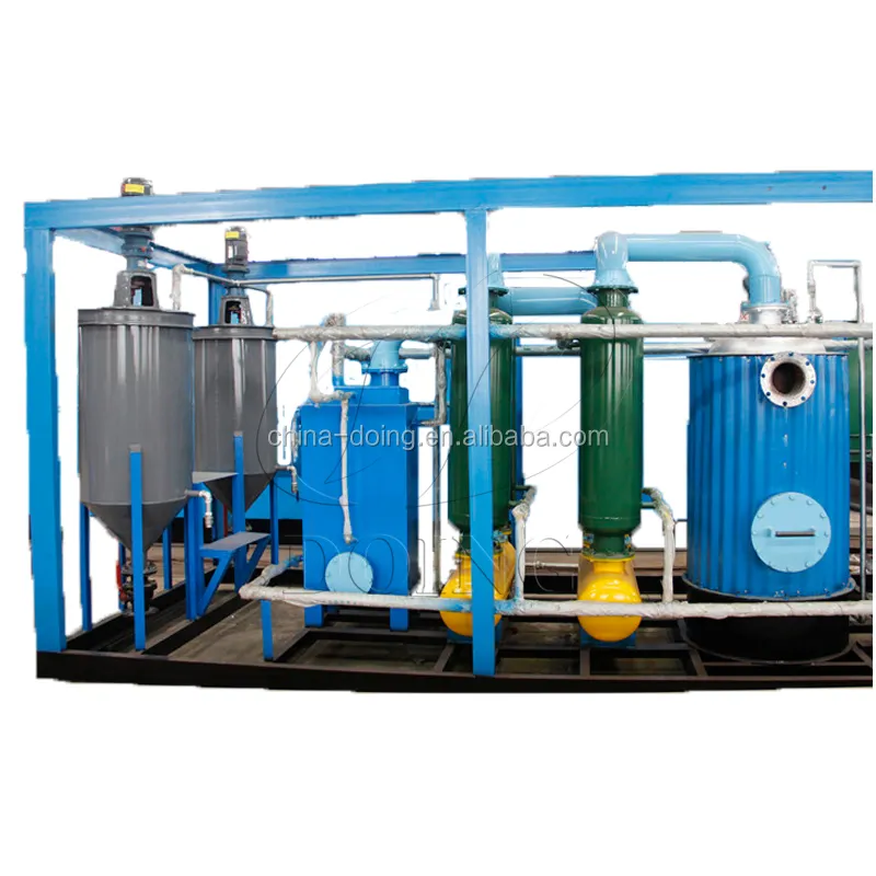 Rifiuti di plastica pirolisi olio raffineria macchina e sistema di purificazione utilizzato olio motore apparecchiature di distillazione per la vendita