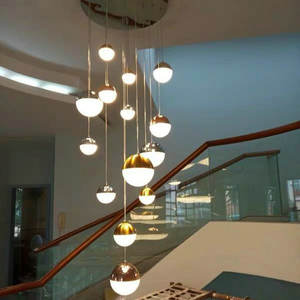 Fabbrica moderna di lusso su misura ciondolo in oro di cristallo palle di luce di colore cromo <span class=keywords><strong>lampadario</strong></span> di colore del pendente della sfera - Product Image 6