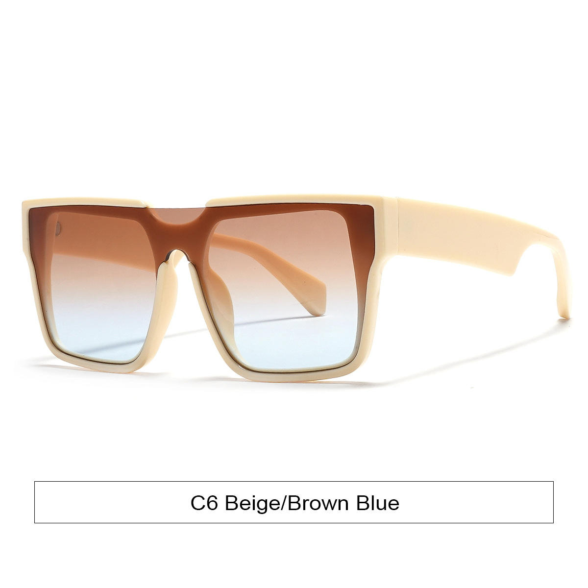 C 6M กรอบสีขาวแผ่นสีน้ำตาลสีน้ำเงิน