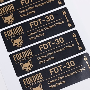 Waterproof Black PVC Gold Logo <strong>Sticker</strong> Your Logo Custom <strong>Printing</strong> 3D Gold Foil Round <strong>Sticker</strong> with Matte Lamination - Product Image 4