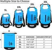 Sac à dos étanche en PVC de qualité supérieure pour kayak, rafting, bateau, natation, camping, randonnée, plage, toutes saisons