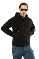 Veste tactique d'extérieur pour homme, coupe-vent en polaire camouflage avec fermeture éclair, à capuche, pull-over coupe-vent en laine, grande taille, en peau de mouton