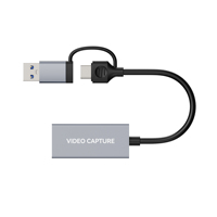 Tarjeta de Captura de Video y Audio 2 en 1 4K HDMI a USB Tipo C 1080p para PC, Transmisión de Juegos, Grabación en Vivo, Formato MP4
