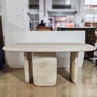 Table à manger moderne minimaliste en travertin, extensible, pour la maison, l'atelier, l'entrepôt, la villa, l'hôtel