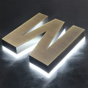 Custom Made Led Signs 3D Metal Logo Sign Outdoor Backlit Letter Signage