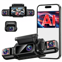Caméra embarquée 5 canaux 4K 360° avant/arrière/gauche/droite avec écran IPS, garantie 1 an, IA DMS, WiFi 5G, GPS et CPL