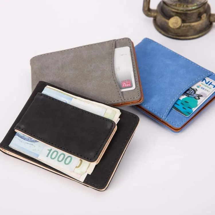 Fashion Slim Metal Lock Schnalle Kurze hochwertige PU-Leder brieftasche Herren Dollar Karten halter Brieftasche mit ID-Fenster