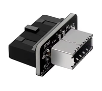 Adaptateur USB3.019P/20P vers type C-E90 degrés pour carte mère 73S, port de câble type C avant du châssis