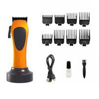 Alat Cukur Rambut dengan Panjang Batang yang Dapat Disesuaikan, Baterai 4000mAh yang Kuat, Kit Alat Cukur 8000RPM, Kabel USB, untuk Penggunaan Tukang Cukur