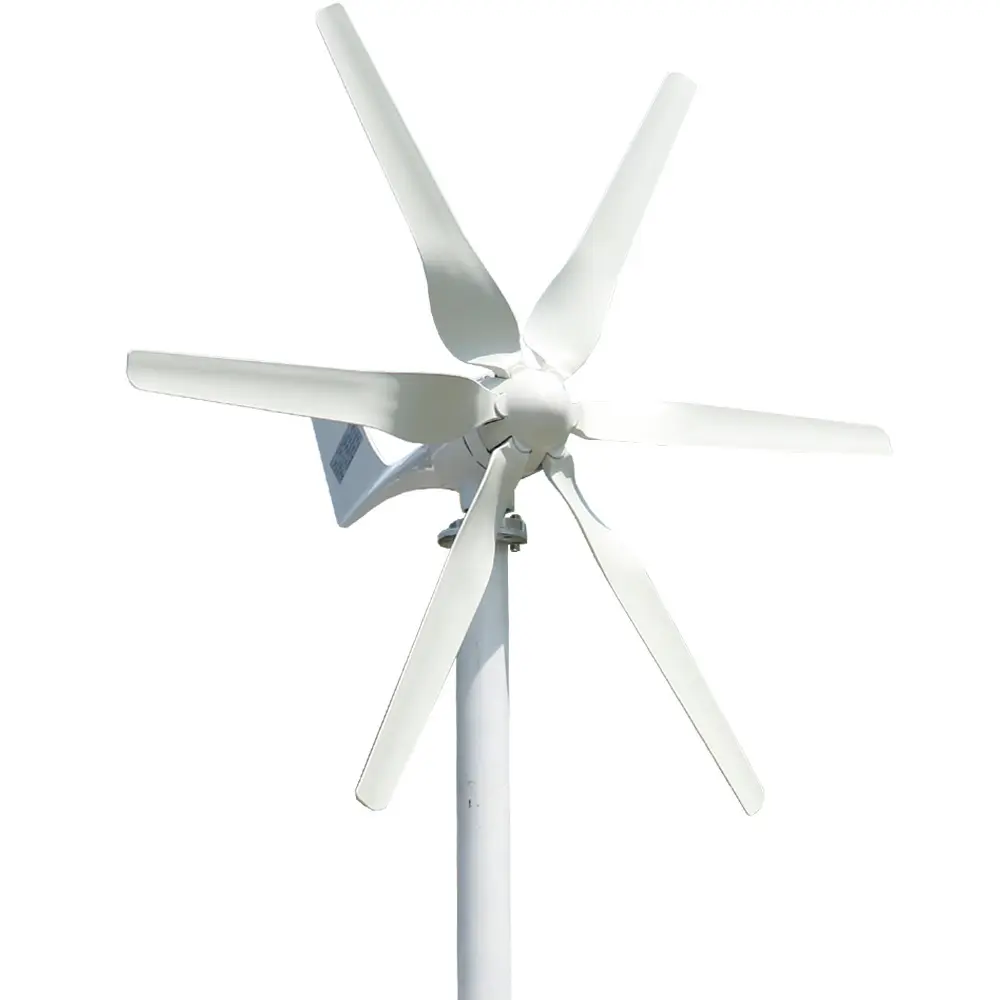 Turbina aerogeneradora casera de 800W, con 6 aspas