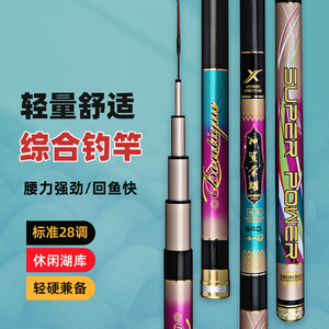 Caña de Pescar Telescópica God Shark Glory de 6m, Acción Media Rápida, para Pesca de Carpa en Estanques y Embalses - Product Image 1