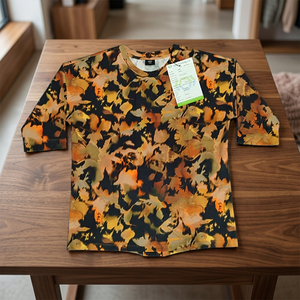เสื้อเบลาส์ลำลองสำหรับผู้หญิง แขนสามส่วน พิมพ์ลายดิจิทัล ระบายอากาศได้ดี เหมาะสำหรับฤดูร้อน ผ้าซาติน 95% คอตตอน 5% อีลาสเทน ยืดหยุ่นได้ - Product Image 3