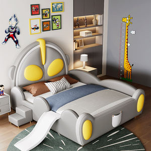 Sac souple moderne et simple pour bébé garçon avec dessin animé <span class=keywords><strong>Lit</strong></span> simple pour enfants pour meubles de chambre à coucher <span class=keywords><strong>Lit</strong></span> pour enfants avec toboggan et protection de sécurité - Product Image 3