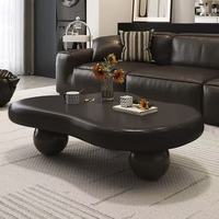 Table basse en forme de nuage style crème, irrégulière, moderne et minimaliste pour salon