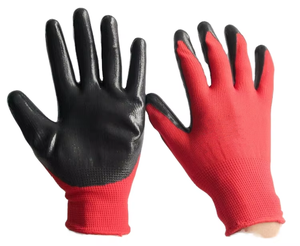 قفازات عمل جديدة حمراء مطلية بالمطاط اللاتكس للاستخدام العام في البناء - Product Image 3