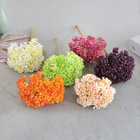Bouquet de fleurs artificielles vertes en forme de baies, tige de bourgeons verts artificiels, décoration de mariage et fournitures, décoration de vase pour la maison