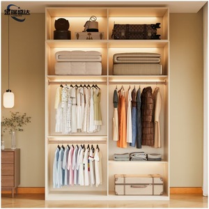 Armoire suspendue à portes coulissantes en chêne de style panneau minimaliste moderne Jinruishengda pour chambre à coucher, petites maisons, meubles de maison - Product Image 4