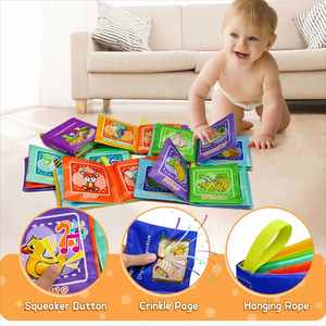 Livres en tissu froissé pour bébés, jouets d'apprentissage précoce, 6 à 12 mois, livres pour bébés, jouets, cadeaux - Product Image 3