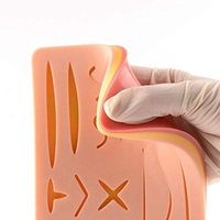 Kit de práctica de sutura médica profesional de alta simulación, almohadilla de silicona duradera de grado alimenticio, modelo de entrenamiento de sutura de piel para entrenamiento
