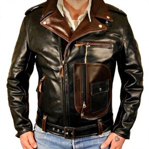 Chaqueta de Cuero Unisex con Cuello Mao, Impermeable y Cortavientos, Marca BS International, de Uttar Pradesh, con Cierre de Cremallera para Invierno - Product Image 4