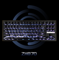 Clavier mécanique Zornher ZH870 avec rétroéclairage RVB, clavier mécanique sans fil 2,4 GHz, type-C, programmable, pour le bureau