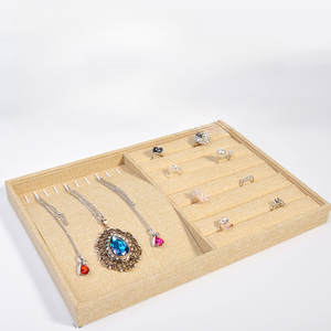 Lanh đồ trang sức Khay lưu trữ Hộp Vòng Cổ Vòng đeo tay Bông tai mặt dây chuyền công suất lớn trang sức hiển thị khay - Product Image 6