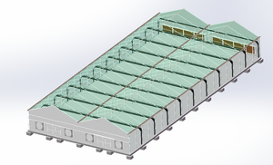 Automático 100% Blackout Light Privation PC Sistema de invernadero de gran tamaño para plantas en crecimiento - Product Image 6