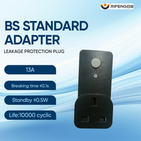 Adaptateur RIFENG BS avec protection contre les fuites et auto-test 13A 10mA CE pour usage industriel et appareils électroménagers