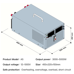 פלט 150V-5KW DC ספק כוח מווסת לטעינת סוללות ספק כוח מתח גבוה ספק כוח מתכוונן - Product Image 3