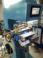 Machine de tampographie semi-automatique pour tube de drainage médical avec gobelet de grattage d'huile horizontal gauche et droit État neuf