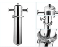 Filtre à air de niveau sanitaire boîtier de filtre d'évent de réservoir en acier inoxydable 316L 0.22 Um avec cartouche filtrante en PTFE hydrophobe