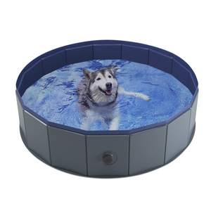 Bañera para perros de interior y exterior, piscina plegable de plástico duro para perros, piscina para vadear para mascotas, bañera para perros - Product Image 3