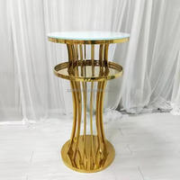 Support de fleurs en cristal à cinq couches en or de haute qualité conception à dégagement rapide assemblage facile taille personnalisée décoration de Table de mariage