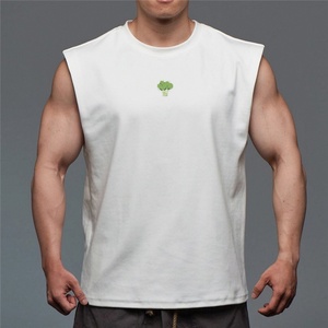 เสื้อกล้ามถักนิตติ้งผ้าฝ้าย 100% สำหรับผู้ชาย ไซส์พลัส แห้งเร็ว สไตล์ไฮสตรีท สีตามสั่ง ปรับแต่งได้ - Product Image 3