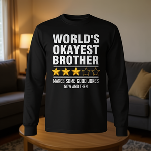 Camiseta de manga larga con estampado de los mejores hermanos del mundo, con tres estrellas y frases divertidas - Product Image 3