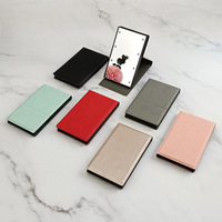 SAIYII miroir de poche Rectangle Portable de haute qualité pliant 8 lumières miroir à main en cuir Pu avec lumières LED