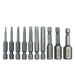 Jeu de 10 embouts de clé Allen S2 Yunbei Yb, 1,5-12 mm, clés hexagonales métriques, qualité industrielle, acier au chrome-vanadium, finition oxyde noir - Product Image 1