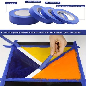 Rouleau de film adhésif résistant à la chaleur UV YONGYU, sans résidus, pour murs, voitures, peinture automobile, peinture personnalisée, ruban de masquage bleu - Product Image 3