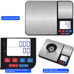 Báscula Digital de Cocina de Acero Inoxidable Personalizada Changxie, Plataforma Doble, Apagado Automático, Medición Precisa y Ligera - Product Image 3